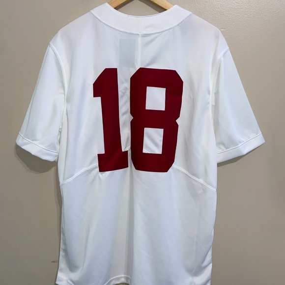 Nike Alabama Crimson Tide Limited Stitched Sewn White Jersey #18 Mens AQ0028 - Picture 7 of 11